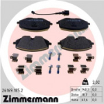 Piduriklotsi komplekt, ketaspidur ZIMMERMANN 26169.185.2