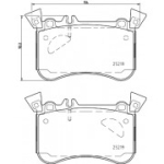 Piduriklotsi komplekt, ketaspidur HELLA 8DB 355 021-771