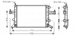 Radiaator, mootorijahutus AVA QUALITY COOLING OLA2303