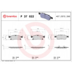 Piduriklotsi komplekt,ketaspidur BREMBO P 37 022