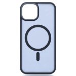 Promiz Soft Grip kaitse&uuml;mbris iPhone 14/13 L&auml;bipaistev sinine Magsafe