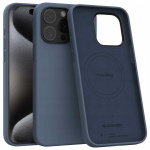 Spacecase Silikoon&uuml;mbris iPhone 15 Pro Max Dark Blue