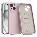 Spacecase Silikoon&uuml;mbris iPhone 15 Baby Pink