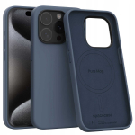 Spacecase Silikoon&uuml;mbris iPhone 15 Pro Dark Blue