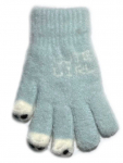 BeSNAZZY Kootud kohevad kindad 18 cm R-206-blue/18 cm