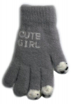 BeSNAZZY Kootud kohevad kindad 18 cm R-206-grey/18 cm
