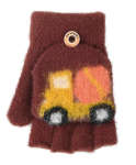 BeSNAZZY Kootud kohevad kindad R-220-Brown/13 cm