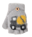 BeSNAZZY Kootud kohevad kindad R-220-Grey/13 cm