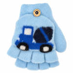BeSNAZZY Kootud kohevad kindad R-220-LBlue/13 cm