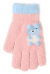 BeSNAZZY Kootud kohevad kindad R-231-pink/16 cm