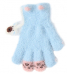 BeSNAZZY Kootud kohevad kindad 15 cm R-232-blue/15 cm