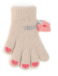 BeSNAZZY Kootud kohevad kindad R-233-Beige/16 cm