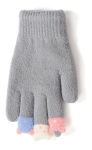BeSNAZZY Kahekordsed kootud kindad R-236DB-Grey/16 cm