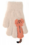BeSNAZZY Kootud kohevad kindad R-238-beige/16 cm