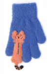 BeSNAZZY Kootud kohevad kindad R-238-blue/16 cm