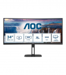 AOC Curved Monitor CU34V5C/BK 34 " VA WQHD 21:9 100 Hz 4 ms 3440 x 1440 300 cd/m&sup2; HDMI ports