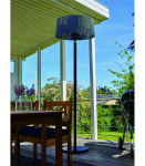 TunaBone Electric Standing Patio Heater, Double clear halogen heating lamps TB1821SH-01 Patio heater 2100 W |