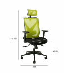 T&ouml;&ouml;tool MIKE 64x65xH110-120cm, must/roheline