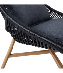 Aiam&ouml;&ouml;blikomplekt HELSINKI diivan, 2 tooli ja 2 lauda, must