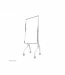 Neomounts FL50-515WH1 Samsung Flip Multimedia trolley, 55-65", Rotatable, White, 50 kg