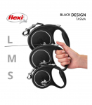 Flexi Black Design L 5 m Dog Retractable lead