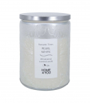 Klaask&uuml;&uuml;nal ROMANTIC TIMES H11cm, p&auml;rlvalge, vanilje ja kaneel