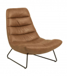 Tugitool MILFORD 82,5x93xH97cm, pruun nahasegu, metall