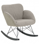 Kiiktool KELSEY pruun, 67,5x90xH80cm, kangas, puit, metall