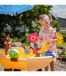 WOOPIE 2-&uuml;hes veelaud ja liivakast &mdash; piraadilaev XL-varjuga ja seebimullimasinaga