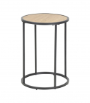 Abilaud SEAFORD, D40xH55cm, lauaplaat: lamineeritud kattega m&ouml;&ouml;bliplaat, v&auml;rvus: tamm, raam: must metall