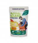 ANIMAL ISLAND Everyday Veal and poultry with liver - wet cat food - 4 x 85g