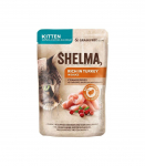 SHELMA Kitten with salmon and turkey in sauce - wet cat food - 4x85g