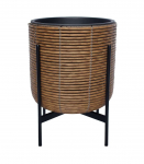 Lillepott WICKER alusega 38x38xH49cm, pruun