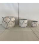 Lillepott SUNNY BASIL D25xH20cm, beež/kuldne