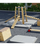 CLASSIC WORLD EDU Gymnastics Mattress Trapezoidal Protective Mat for Outdoor Tower