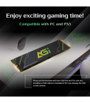 SSD|AGI|600xTBW rating|MTBF 1600000 h|Read speed 4700 MB/s|Write speed 2800 MB/s|NVMe Yes|PCI Express 4.0|M.2|1000 GB|AGI1T0G
