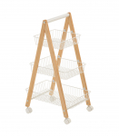 Riiul BREN valge, 48x32xH79cm, t&auml;ispuit, teras