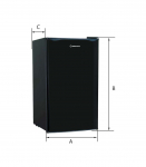 Manta MM520PB Fridge 91L Black