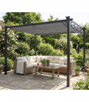 Garden Pergola 3x3m with Sliding Canopy