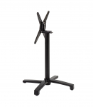 Lauajalg BISTRO 69x69xH72cm, alumiinium, v&auml;rvus: must