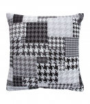 Padi HOLLY 45x45cm, lukuga, must ja valge, kangas 50% puuvill, 50% pol&uuml;ester, kangas 490