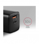 AXAGON Sil wallcharger 2x port (USB-A + USB-C), 30W ACU-PQ30