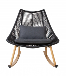 Kiiktool HELSINKI must 84x102xH97cm, alumiiniumraam, plastikust n&ouml;&ouml;rpunutis