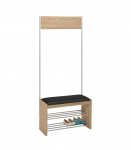 Esikuriiul BENO 79x32xH178cm helepruun, teras, laminaatplaat