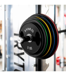 TOG SET RUBBERIZING OLYMPIC PLATES 2 x 5 - 25 KG (150 KG) HMS