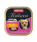ANIMONDA Vom Feinsten Adult Mini Chicken, goose and parsley - wet dog food - 100g