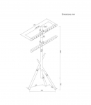 MACLEAN TV FLOOR STAND/MOUNT 37&ndash;80" MC-182 W