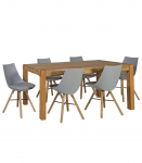 S&ouml;&ouml;gilauakomplekt CHICAGO NEW 6-tooliga (37022) lauaplaat: naturaalse tammespooniga MDF, viimistlus: &otilde;litatud