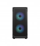 Fractal Design Focus 2 Side window RGB Black TG Clear Tint Midi Tower Power supply included No ATX