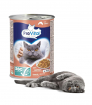 PREVITAL Cat Food with ASC salmon in jelly - wet food for cats - 415g